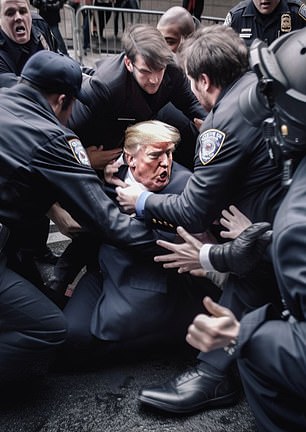 صورة مزيفة لمنظمة العفو الدولية لإلقاء القبض على ترامب