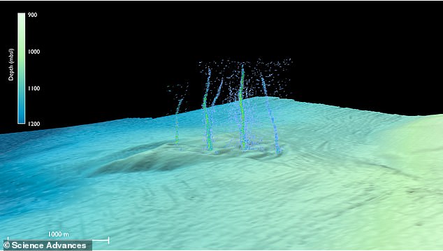 اكتشف غواص آلي الثقب في استطلاع عام 2015 عندما التقطت صور السونار فقاعات تتصاعد من قاع البحر.  أظهرت البيانات أن السائل المنبعث من الزنبرك كان قادمًا من خط حدود الصفيحة وبدا أكثر دفئًا من المنطقة المحيطة