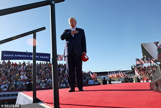 دونالد ترامب في تجمع انتخابي في تكساس في مارس
