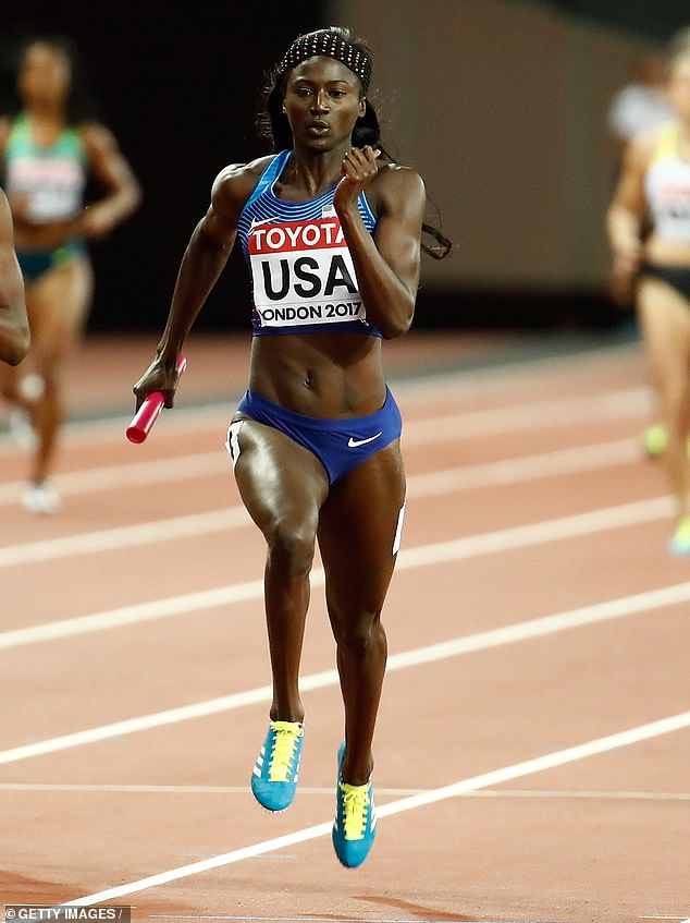 كما ساعدت الأمريكيين في استعادة ميدالية بطولة العالم للتتابع 4 × 100 متر في عام 2017