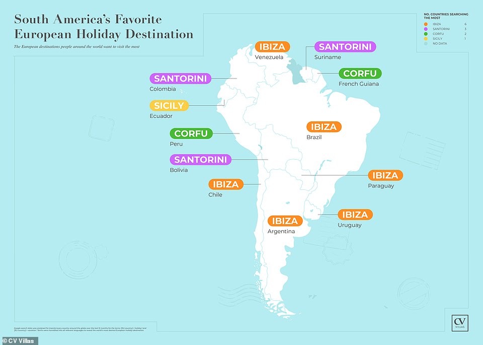 إيبيزا هي الوجهة الأوروبية رقم 1 ، على ما يبدو ، لمواطني أمريكا الجنوبية