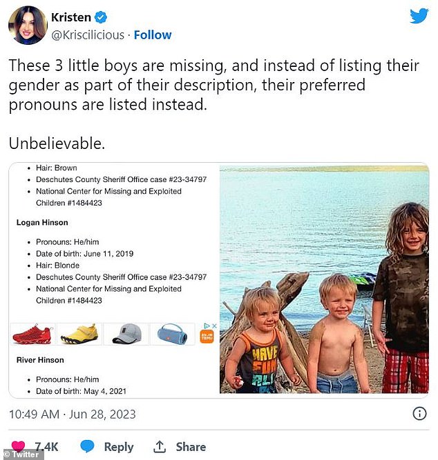 قال أحد مستخدمي وسائل التواصل الاجتماعي إن استخدام الهوية الجنسية للأطفال 