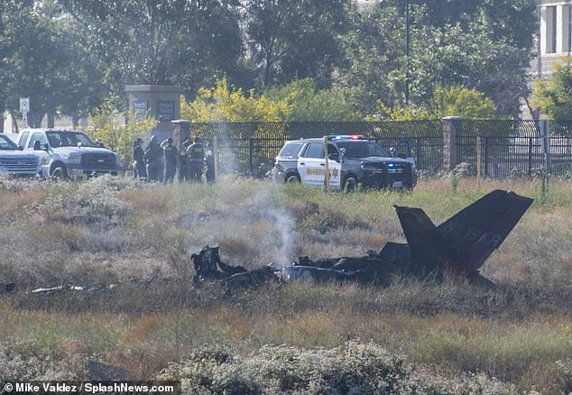 اشتعلت النيران في طائرة رجال الأعمال سيسنا C550 عندما تحطمت وأظهر الفيديو جسم الطائرة المتفحم والدخان