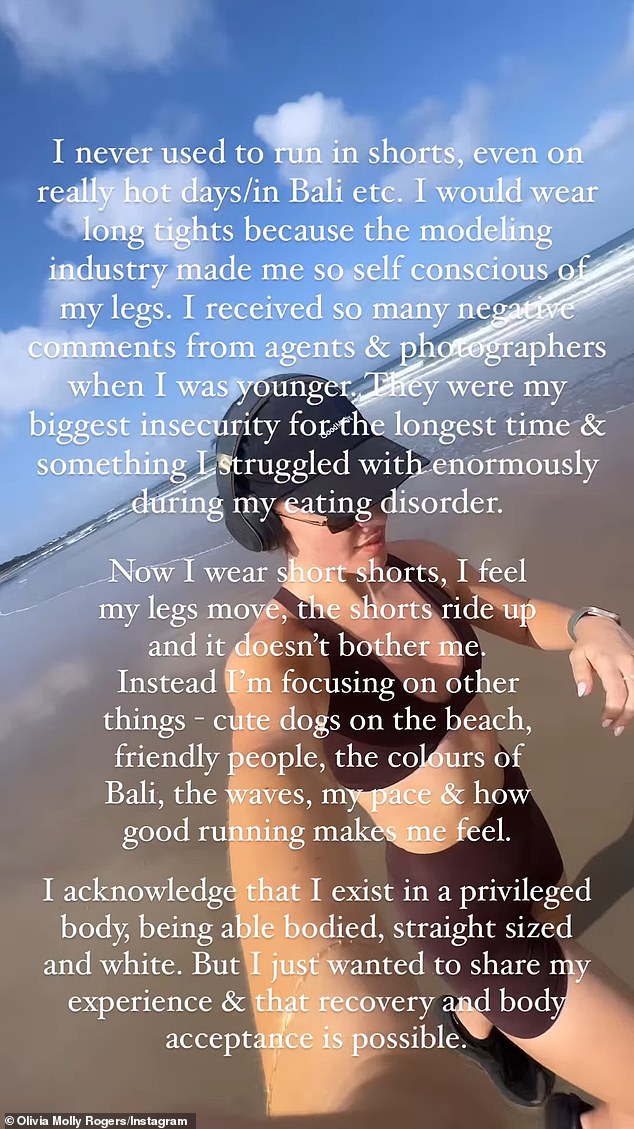 قدمت ملكة جمال الكون الأسترالية السابقة هذا الادعاء الصادم في منشور مطول على إنستغرام يوم الثلاثاء أثناء قيامها بالركض على أحد الشواطئ في بالي.