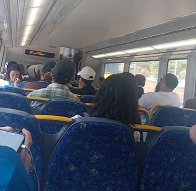 وشارك العديد من الركاب لقطات بعد أن قام سائق قطار سيدني بتشغيل أغنية فلسطينية عبر مكبر الصوت