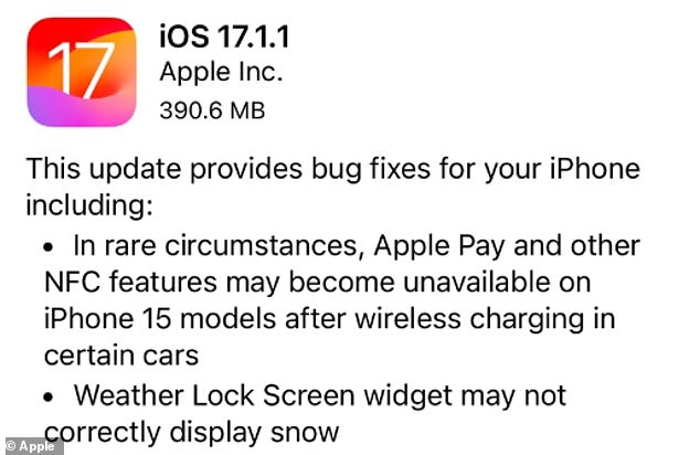 يعالج التحديث iOS 17.1.1 خللًا خطيرًا تسبب في تعطل طرز iPhone 15 بعد محاولة استخدام الشحن اللاسلكي في بعض السيارات