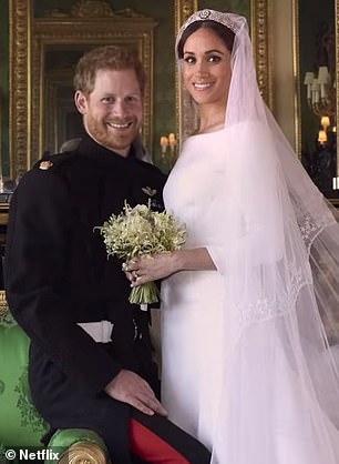 الأمير هاري وميغان في يوم زفافهما عام 2018