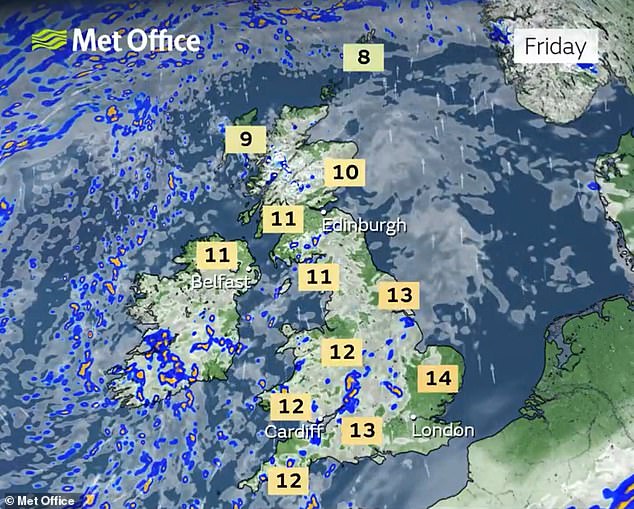 توقعات الجمعة العظيمة: زخات مطر وأجواء منسمة في بريطانيا يوم الجمعة مع ارتفاع درجات الحرارة إلى 14 درجة مئوية