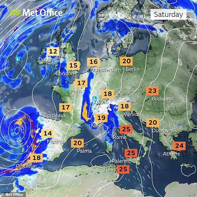 سبت عيد الفصح: من المرجح أن تشهد إسبانيا والبرتغال عواصف رعدية ورياحًا قوية