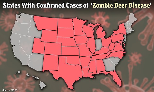 شهدت 32 ولاية على الأقل في أمريكا وأجزاء من كندا تقارير عن وجود فيروس يسمى 