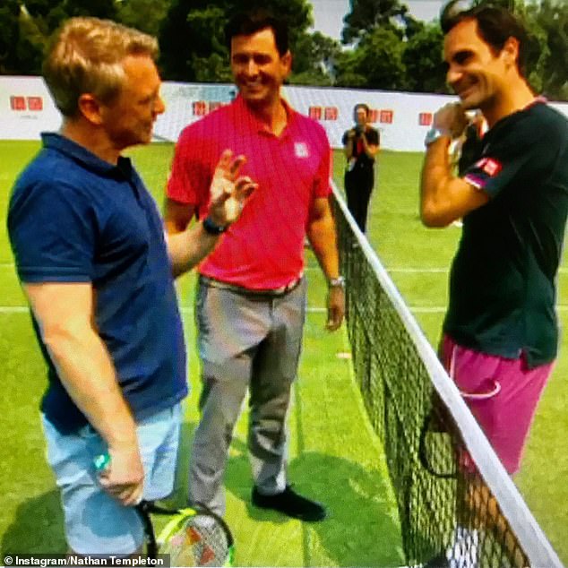 كان تمبلتون محظوظا بما فيه الكفاية للعب التنس مع روجر فيدرر ونجم الجولف آدم سكوت