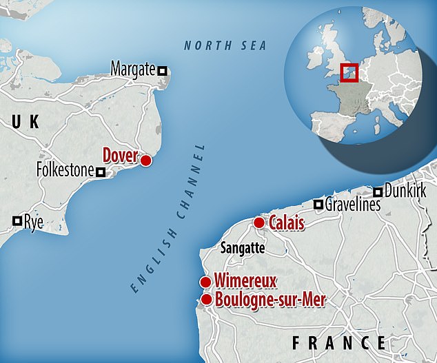 ويعتقد أن القارب الصغير انطلق من ويميرو في شمال فرنسا، بين بولوني وكاليه