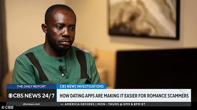 قال محتال سابق من غانا، يظهر هنا، لشبكة سي بي إس إنه بدون مواقع المواعدة لا يمكنك الاحتيال على أي شخص