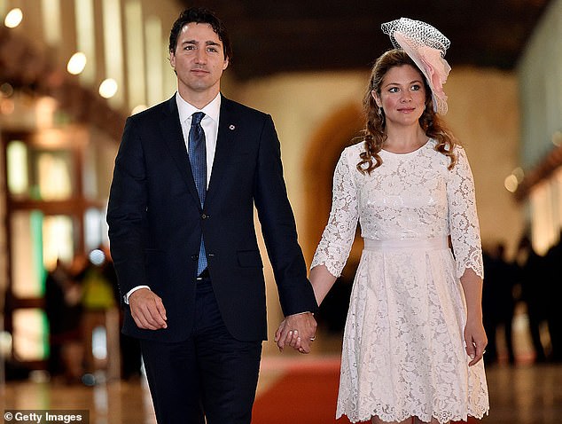 رئيس الوزراء الكندي جاستن ترودو وزوجته السابقة صوفي غريغوار في الصورة عام 2015